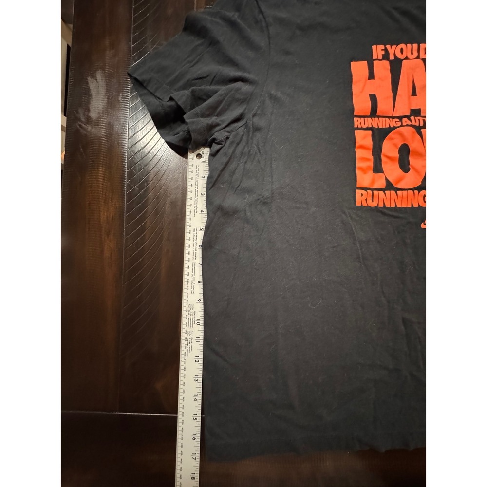 Nike Mens XL Black Orange Running Graphic T-Shirt Motivational Quote Tee - Picture 6 of 6